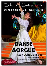 Concert Danse sacrée & Improvisations d’orgue. Le dimanche 15 mai 2016 à CINTEGABELLE. Haute-Garonne.  17H00